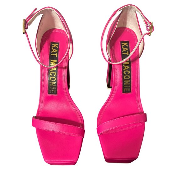 KAT MACONIE Missy Heels Platform Ankle Strap in Fuchsia size US 8 - Picture 2 of 13
